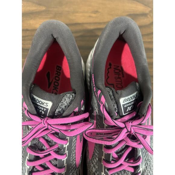 Brooks Ghost 10 Womens Size 11.5 B Running Shoes Grey Purple 1202461B028 EUC - Picture 11 of 13